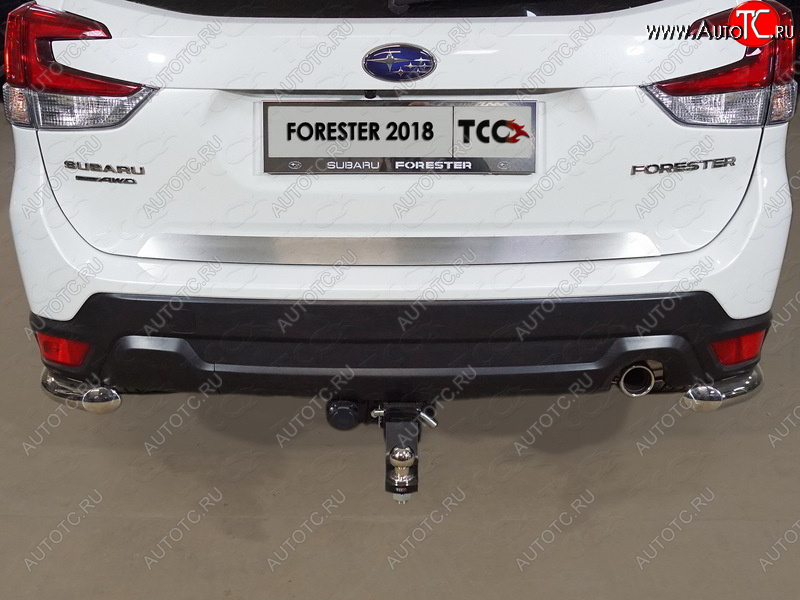 3 199 р. Накладка на заднюю дверь, ТСС Тюнинг  Subaru Forester  SK/S14 (2018-2021) дорестайлинг (Лист шлифованный)  с доставкой в г. Горно‑Алтайск