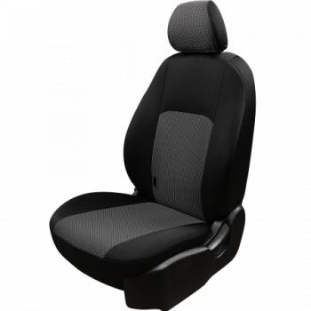 Комплект чехлов для сидений (РЗС 40/60 2П Жаккард) Дублин Lord Autofashion Hyundai Accent  седан ТагАЗ (2001-2012) (черный, вставка Зигзаг серая)