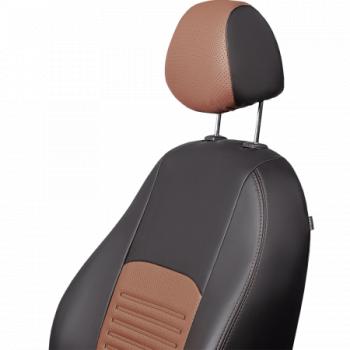 9 449 р. Комплект чехлов для сидений ( к.Drive Active РЗСиС 60/40 3Г Илана+Орегон) ТУРИН СТ Lord Autofashion  Лада Гранта FL ( 2191,  2190,  2194,  2192) (2018-2025) лифтбэк рестайлинг, седан рестайлинг, универсал рестайлинг, хэтчбек рестайлинг (черный, вставка темно-коричневая+бежевая, строчка темно-коричневая)  с доставкой в г. Горно‑Алтайск. Увеличить фотографию 7