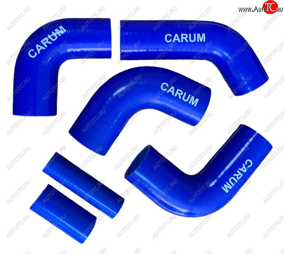 1 639 р. Комплект патрубков силиконовых радиатора дв.ЗМЗ-405 Ев-2 (6шт) помпа с электромуфтой. Толщина стенки патрубка 5 мм, армирование 4 нити CARUM ГАЗ ГАЗель 3302 дорестайлинг шасси (1994-2002)  с доставкой в г. Горно‑Алтайск