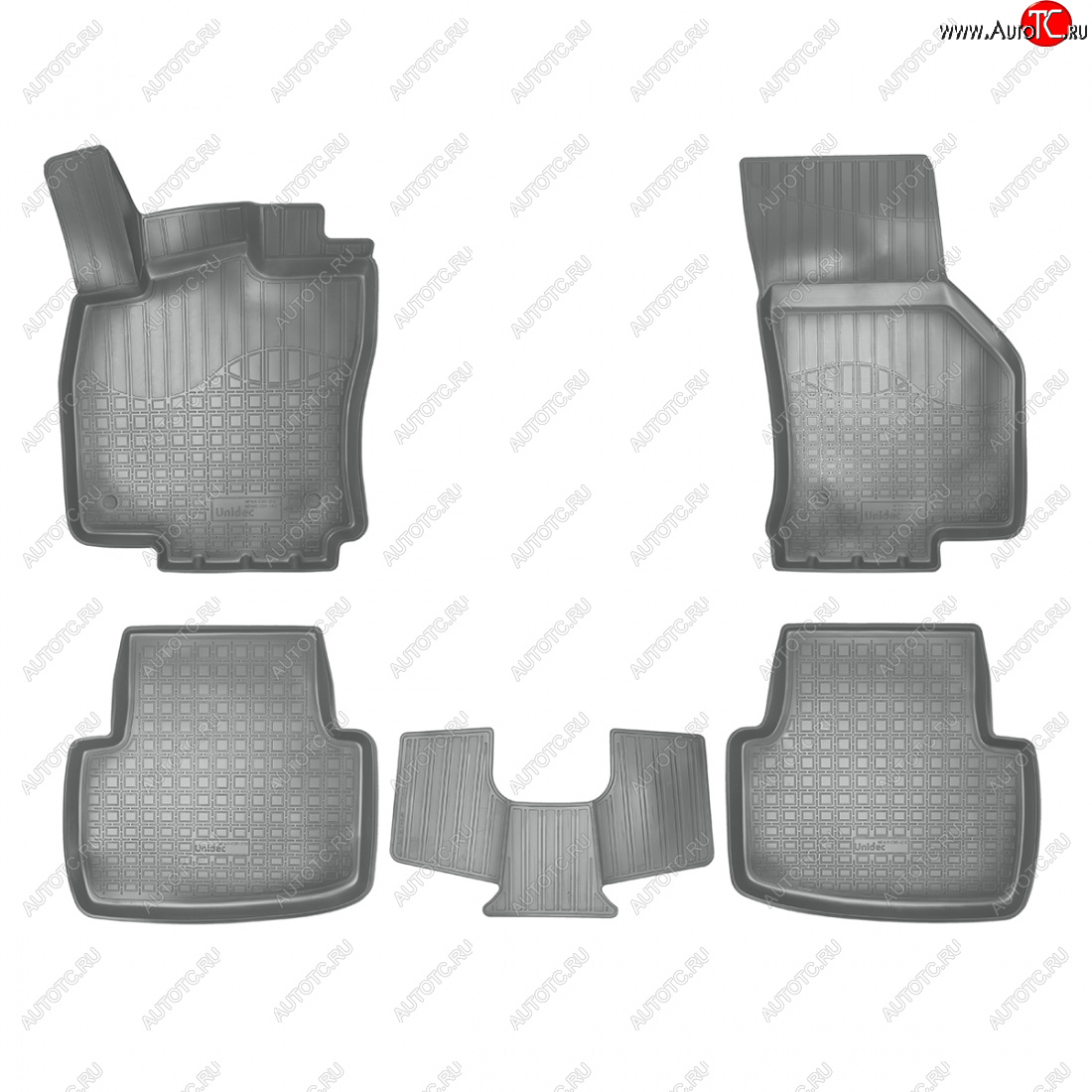 3 199 р. Коврики салонные 3D Norplast  Volkswagen Passat  B8 (2015-2019) седан дорестайлинг, универсал дорестайлинг (серый)  с доставкой в г. Горно‑Алтайск