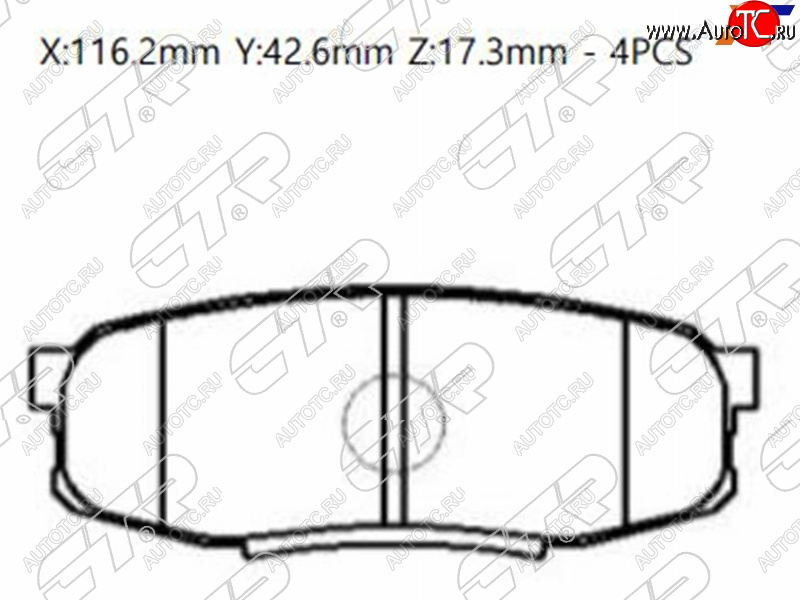 2 369 р. Колодки тормозные CTR (задние) Toyota Land Cruiser 200 дорестайлинг (2007-2012)  с доставкой в г. Горно‑Алтайск