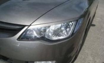 Накладки на передние фары (реснички) Русская Артель Honda Civic FD седан дорестайлинг (2005-2008)