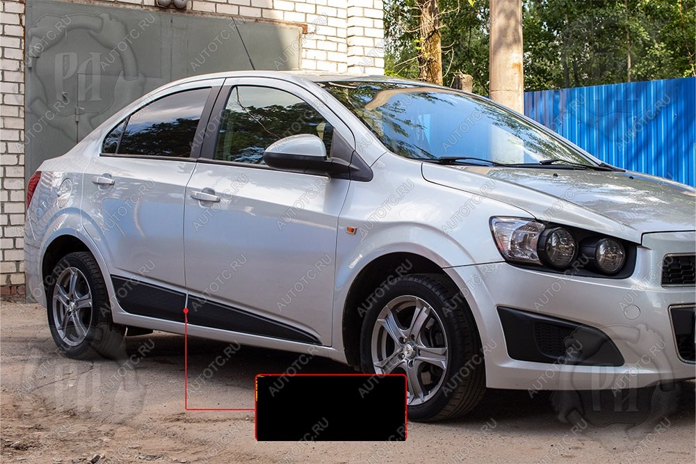 969 р. Молдинг двери передний правый Русская Артель  Chevrolet Aveo  T300 (2011-2015) седан (шагрень)  с доставкой в г. Горно‑Алтайск