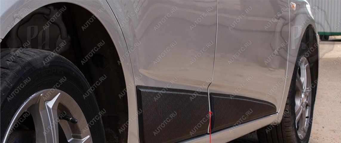 1 049 р. Молдинг двери задний правый Русская Артель  Chevrolet Aveo  T300 (2011-2015) седан (шагрень)  с доставкой в г. Горно‑Алтайск