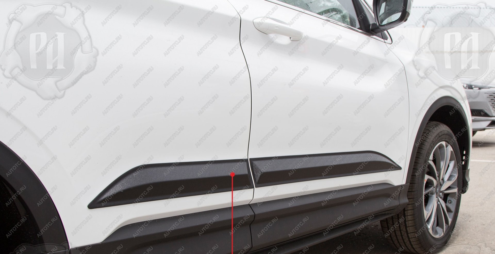 759 р. Молдинг двери задний правый Русская Артель  Geely Coolray  SX11 (2018-2023) дорестайлинг (глянец под покраску)  с доставкой в г. Горно‑Алтайск