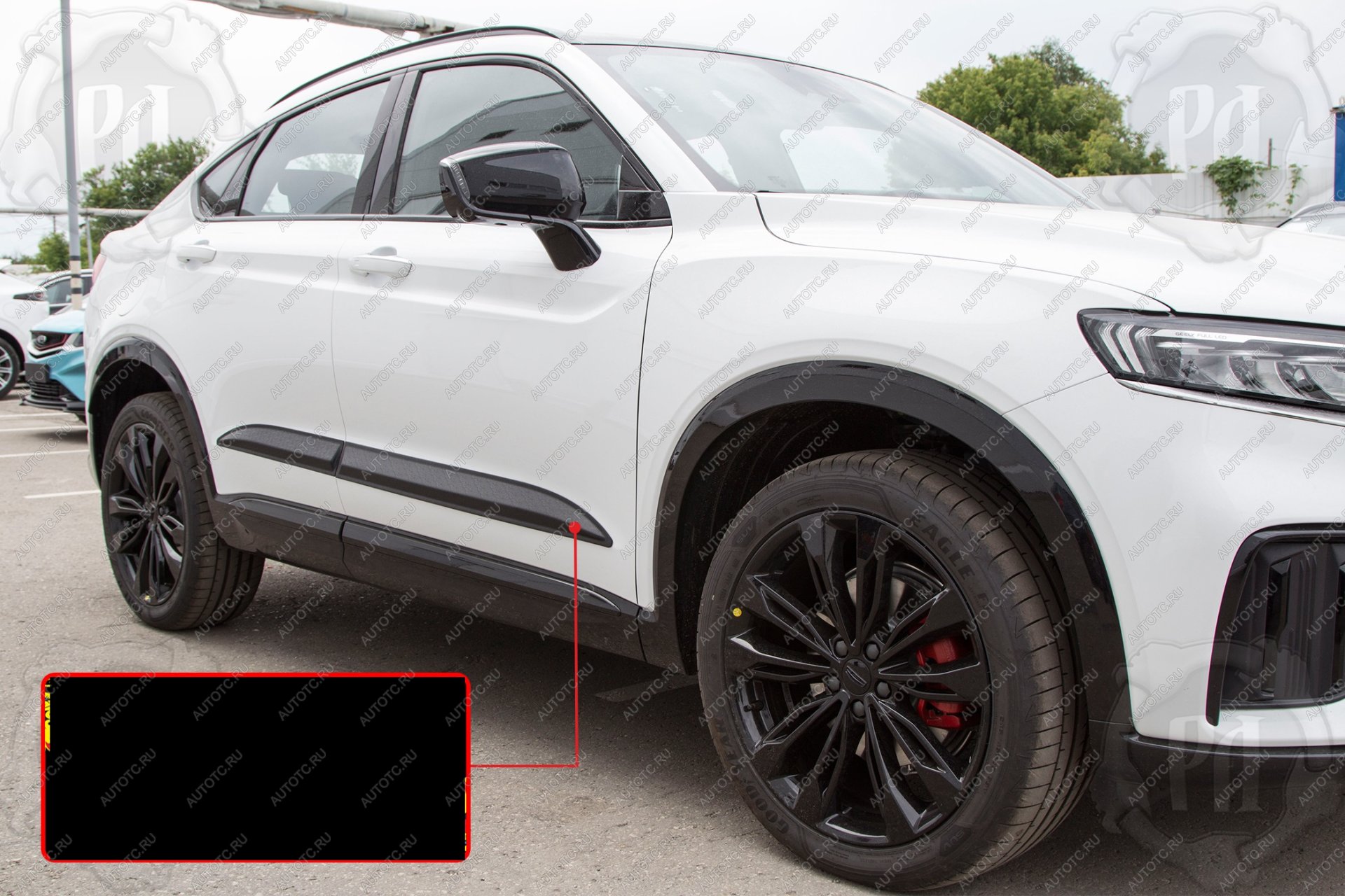 1 239 р. Молдинг двери передний правый Русская Артель  Geely Tugella  FY11,HPBA4 (2019-2023) дорестайлинг (шагрень)  с доставкой в г. Горно‑Алтайск