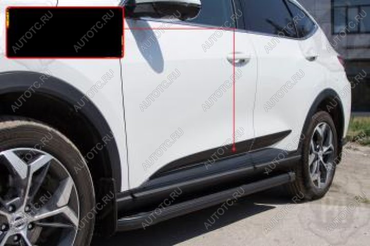 1 129 р. Молдинг двери передний правый Русская Артель  Haval F7x (2019-2022) дорестайлинг (шагрень)  с доставкой в г. Горно‑Алтайск