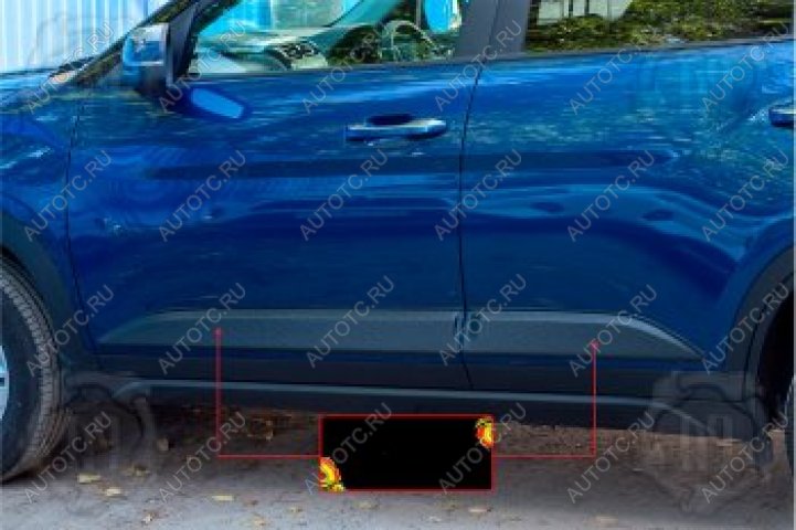 1 109 р. Молдинг двери передний правый Русская Артель  Hyundai Creta  SU (2020-2022) (глянец под покраску)  с доставкой в г. Горно‑Алтайск