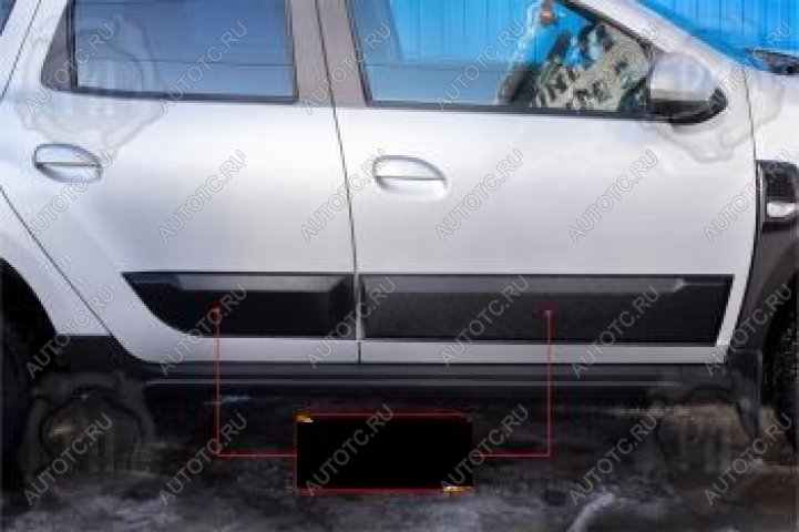 1 629 р. Молдинг двери передний правый Русская Артель  Renault Duster  HM (2021-2024) рестайлинг (глянец под покраску)  с доставкой в г. Горно‑Алтайск