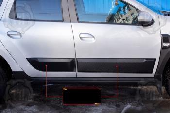 1 169 р. Молдинг двери передний правый Русская Артель  Renault Logan  1 (2004-2010) дорестайлинг (шагрень)  с доставкой в г. Горно‑Алтайск. Увеличить фотографию 3