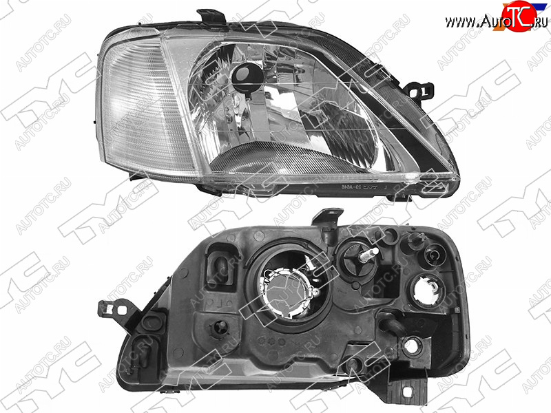 4 499 р. Фара правая (под корректор, хрусталь) TYC Renault Logan 1 дорестайлинг (2004-2010)  с доставкой в г. Горно‑Алтайск