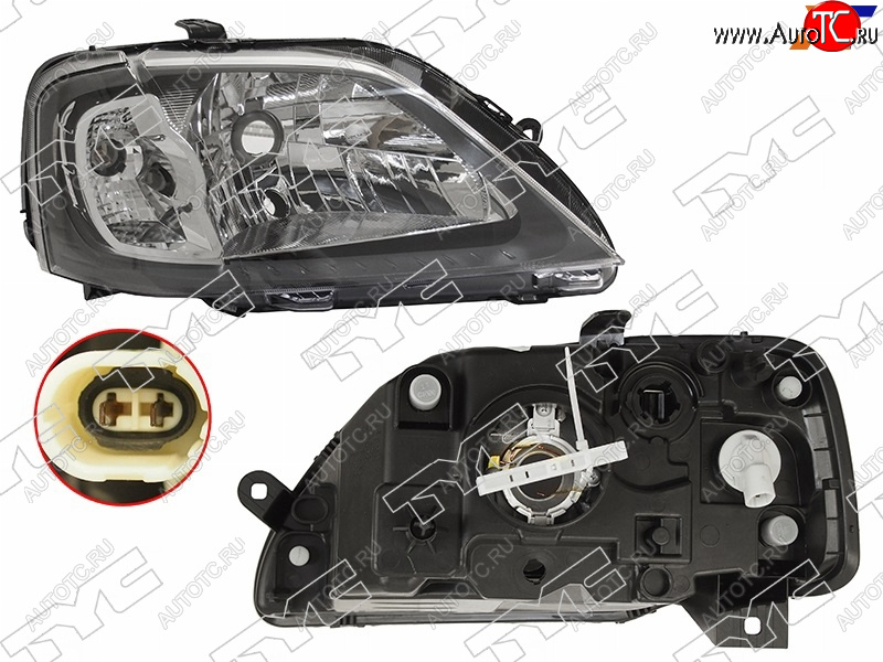 6 299 р. Фара правая (под корректор) TYC Renault Logan 1 дорестайлинг (2004-2010)  с доставкой в г. Горно‑Алтайск