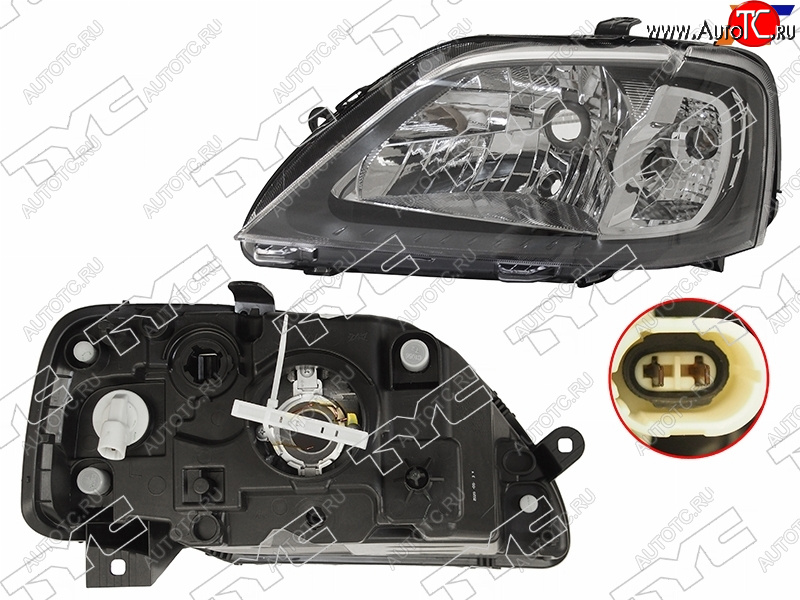 6 299 р. Фара левая (под корректор) TYC Renault Logan 1 дорестайлинг (2004-2010)  с доставкой в г. Горно‑Алтайск