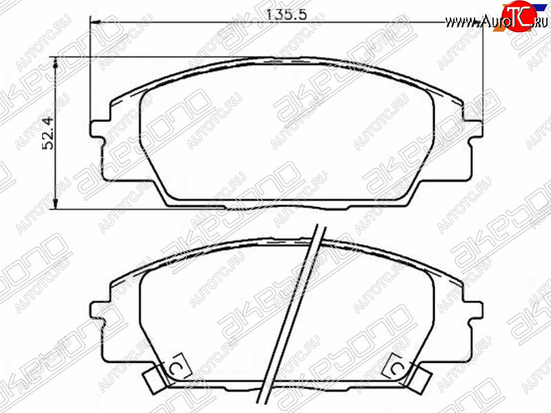 3 299 р. Колодки тормозные перед FL-FR SAT  Honda Civic ( FN,  FK,FN) (2005-2012) купе дорестайлинг, хэтчбэк 5 дв. дорестайлинг, купе рестайлинг, хэтчбэк 5 дв. рестайлинг  с доставкой в г. Горно‑Алтайск