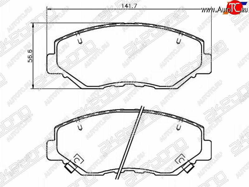 2 199 р. Колодки тормозные перед FL-FR SAT  Honda Accord  CL - CR-V  RD4,RD5,RD6,RD7,RD9   с доставкой в г. Горно‑Алтайск