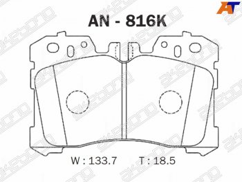 Колодки тормозные перед FL-FR SAT  LS460  XF40, LS460L  XF40, LS600HL  XF40