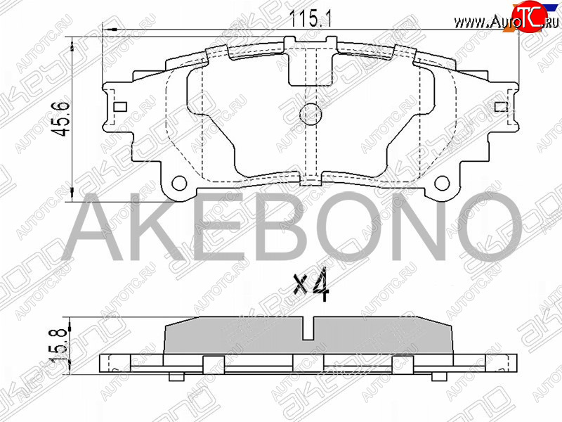 1 779 р. Колодки тормозные задние RH-LH SAT Lexus RX350 AL10 рестайлинг (2012-2015)  с доставкой в г. Горно‑Алтайск