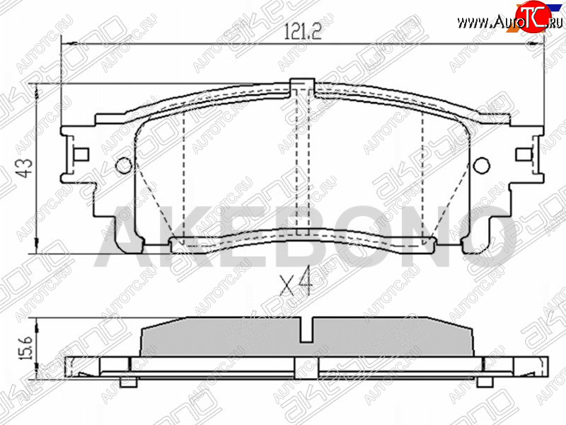 2 599 р. Копируемое: Колодки тормозные задние LH-RH SAT  Lexus NX200  Z10 - NX300h  Z10  с доставкой в г. Горно‑Алтайск