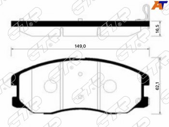 Колодки тормозные передние FL-FR SAT Chevrolet (Шевролет) Captiva (Каптива) (2006-2016), Opel (Опель) Antara (Антара) (2006-2015)