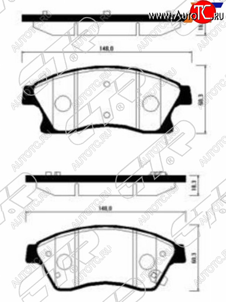 2 299 р. Копируемое: Колодки тормозные передние FL-FR SAT  Chevrolet Aveo (T250,  T300), Cruze (J300,  J308), Opel Astra (J,  J GTC) (диски 300 мм)  с доставкой в г. Горно‑Алтайск