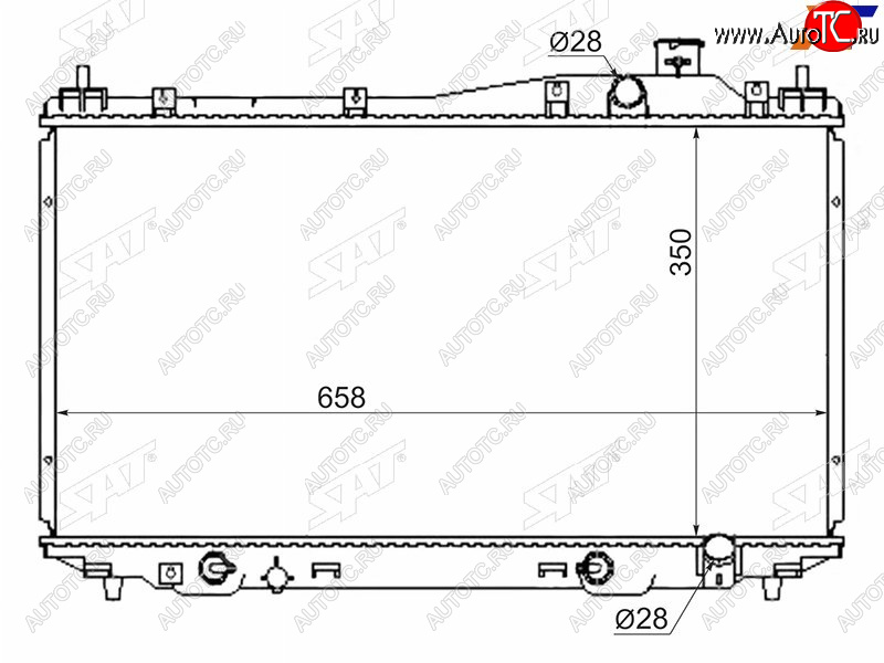 6 199 р. Радиатор SAT  Honda City  GD - Civic ( ES,  EU)  с доставкой в г. Горно‑Алтайск