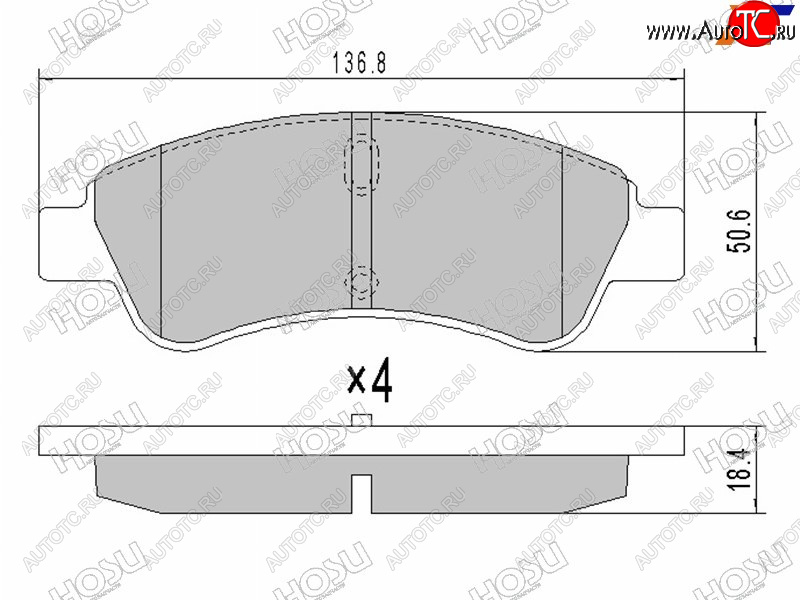 1 239 р. Колодки тормозные перед FL-FR SAT  Peugeot Partner ( M49/M59,  B9) (2002-2018) рестайлинг, дорестайлинг, 1-ый рестайлинг, 2-ой рестайлинг  с доставкой в г. Горно‑Алтайск