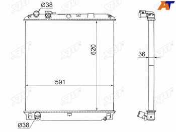 Радиатор охлаждающей жидкости SAT  Isuzu Elf (NPR75)  дорестайлинг (2006-2014)