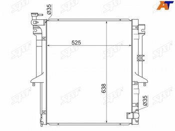 Радиатор охлаждающей жидкости SAT Mitsubishi Triton KA/KB Picap DoubleCab (2005-2015)