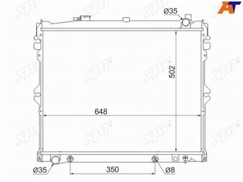 Радиатор охлаждающей жидкости SAT  Mazda (Мазда) MPV (МПВ)  LW (1999-2002) LW дорестайлинг
