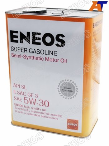 Масло моторное полусинтетическое ENEOS Super Gasoline 5W-30 SL, GF-3 4л ENEOS OIL1361