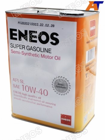 Масло моторное полусинтетическое ENEOS Super Gasoline 10W-40 SL 4л ENEOS OIL1357