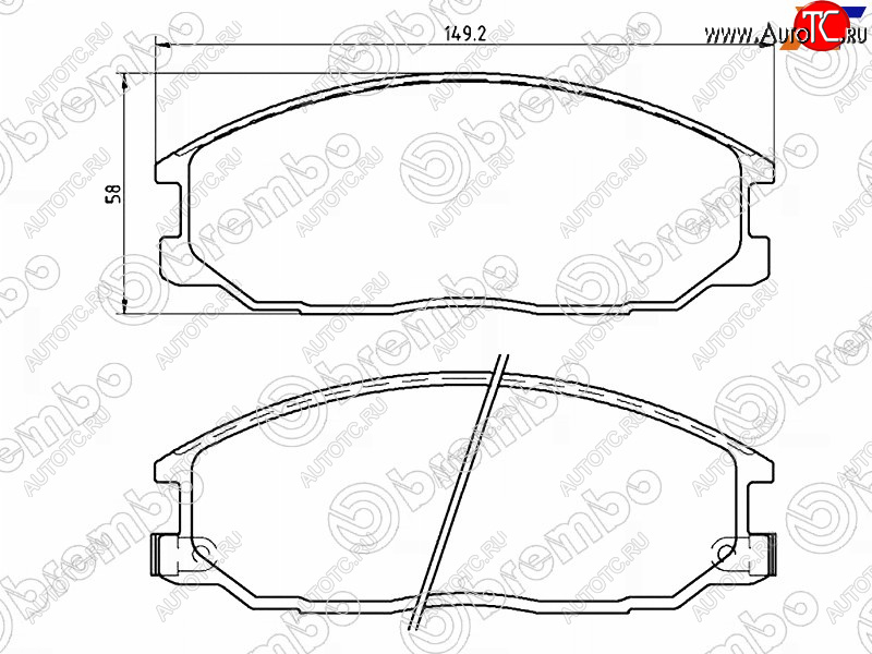 4 399 р. Колодки тормозные перед FL-FR SAT SSANGYONG Rexton Y290 (2012-2017)  с доставкой в г. Горно‑Алтайск