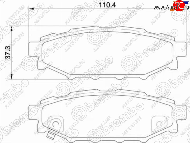 2 999 р. Колодки тормозные задние RH-LH SAT Subaru Forester SH (2008-2013)  с доставкой в г. Горно‑Алтайск