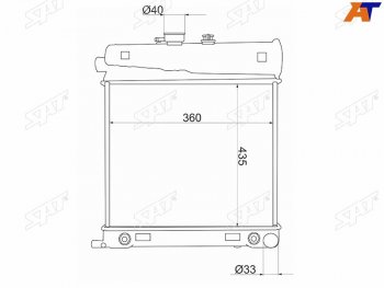 Радиатор охлаждающей жидкости SAT    Mercedes-Benz A class W168 хэтчбэк 5 дв. (1997-2004)