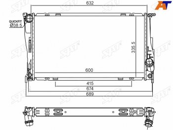 Радиатор охлаждающей жидкости SAT BMW 1 серия (E82,  E81), 3 серия (E92,  E93,  E90,  E91,  F30,  F31), X1 (E84)