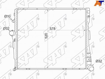 9 249 р. Радиатор SAT  BMW X3  E83 (2003-2009)  с доставкой в г. Горно‑Алтайск. Увеличить фотографию 1