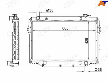 Радиатор SAT Toyota (Тойота) Land Cruiser (Лэнд)  80 (1989-1997) 80