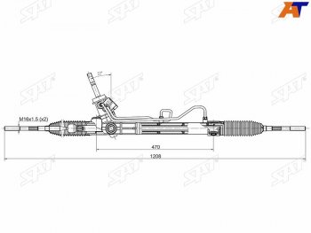 Рейка рулевая гидравлическая LHD SAT Opel Astra J седан рестайлинг (2012-2015)