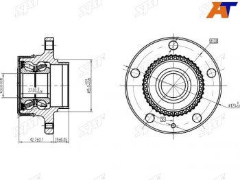 Ступичный узел задн. SAT Audi A3 (8LA хэтчбэк 5 дв.), TT (8N), Seat Leon (1M хэтчбэк 5 дв.), Toledo (седан), Skoda Fabia (Mk2), Rapid (NH3), Volkswagen Bora, Golf (4), Jetta (A4), Polo (5)