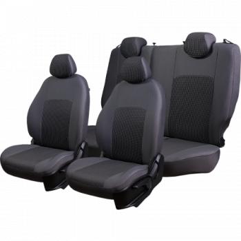 5 949 р. Комплект чехлов для сидений (РЗСиС 40/60 2Г Жаккард) Дублин Lord Autofashion  Skoda Fabia  Mk2 (2007-2014) хэтчбэк дорестайлинг, универсал рестайлинг, хэтчбэк рестайлинг (серый, вставка Сеул серая)  с доставкой в г. Горно‑Алтайск. Увеличить фотографию 7