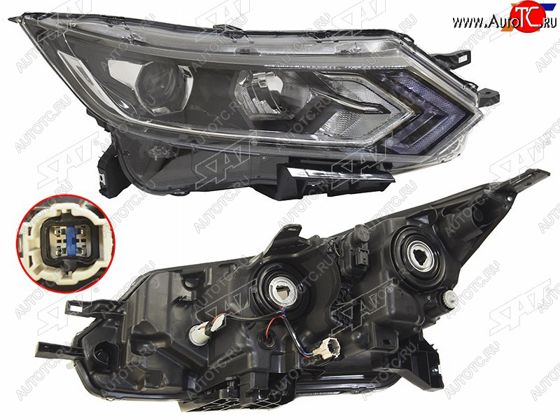 14 499 р. Фара правая ( галоген, LED) SAT  Nissan Qashqai  2 (2017-2022) J11 рестайлинг  с доставкой в г. Горно‑Алтайск