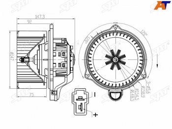 Мотор отопителя салона Datsun mi-Do 14-21  on-DO 14-19  LADA Granta 11-  Granta Cross 18-  Grant SAT ST-21700-8118022-10