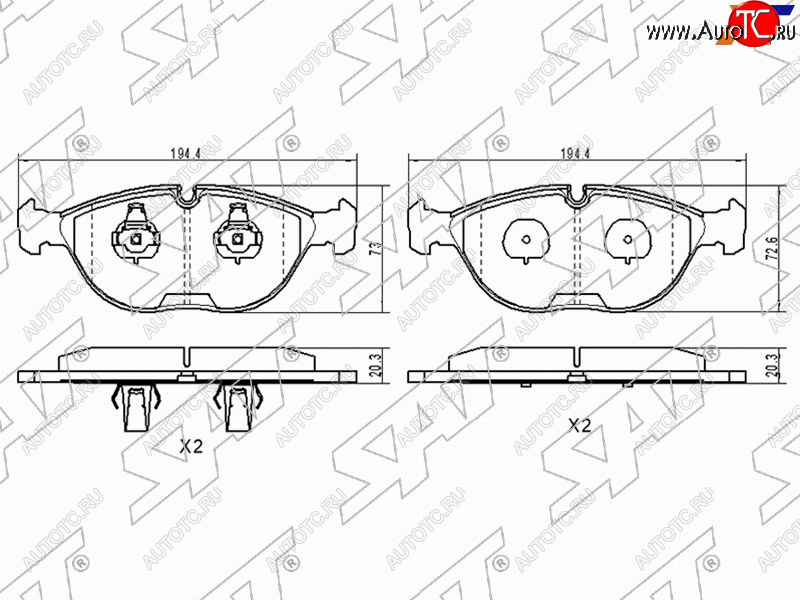 1 899 р. Колодки тормозные передние FL-FR SAT  Mercedes-Benz C-Class ( S202,  W202) - E-Class ( W210,  W211)  с доставкой в г. Горно‑Алтайск