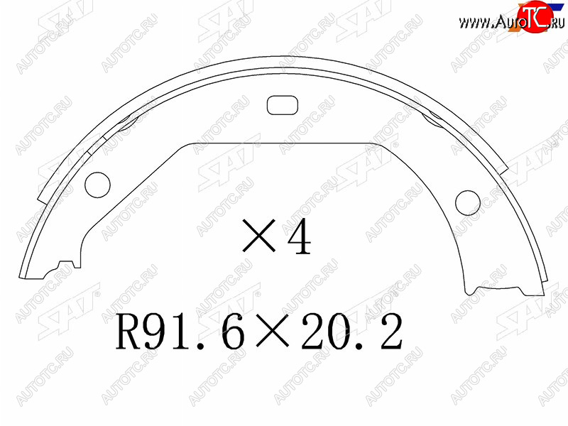 1 199 р. Колодки тормозные барабанные задние RH-LH SAT  BMW 3 серия ( E46,  E90,  F30) (1998-2018) седан дорестайлинг, седан рестайлинг, седан дорестайлинг, седан рестайлинг, седан дорестайлинг, седан рестайлинг  с доставкой в г. Горно‑Алтайск