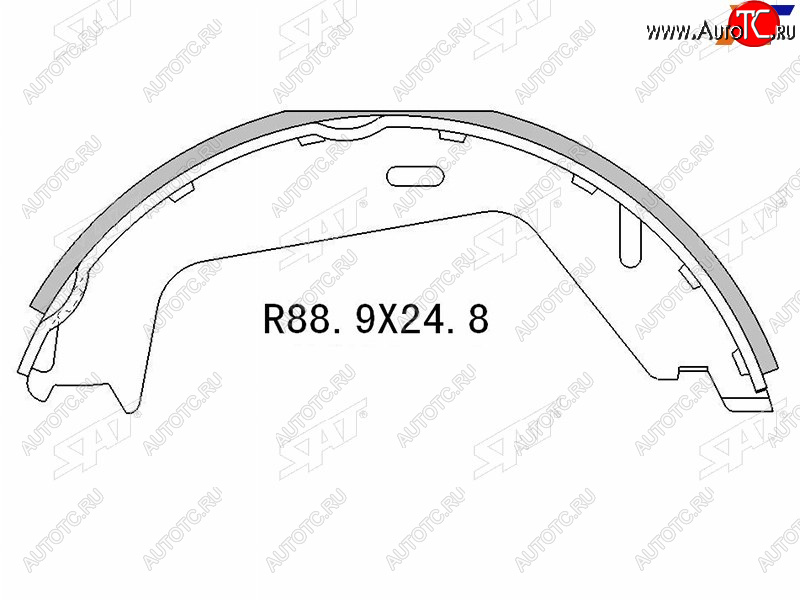 1 129 р. Колодки тормозные барабанные задние LH-RH SAT Volvo S60 RS,RH седан дорестайлинг (2000-2004)  с доставкой в г. Горно‑Алтайск