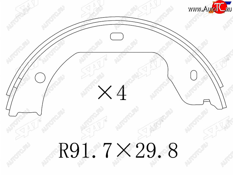 1 579 р. Колодки барабанные задние RH-LH SAT  BMW X5 ( E53,  E70,  F15,  G05) (1999-2022), Volkswagen Touareg  GP (2002-2010), Volkswagen Transporter  T5 (2003-2015)  с доставкой в г. Горно‑Алтайск