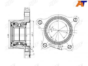 Полуступица задняялев TOYOTA PRADO #RJ12#SURF #RN21# SAT ST-42460-60010
