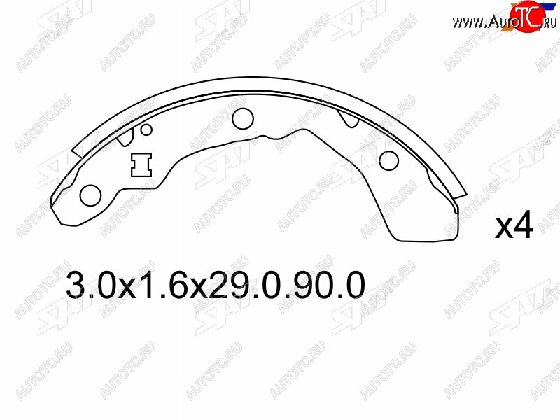 1 399 р. Колодки тормозные задние RH-LH SAT     Honda Logo (1996-2001)  с доставкой в г. Горно‑Алтайск