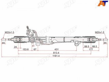 15 999 р. Рейка рулевая RHD SAT  Toyota Land Cruiser  100 (2002-2007) 1-ый рестайлинг, 2-ой рестайлинг  с доставкой в г. Горно‑Алтайск. Увеличить фотографию 1